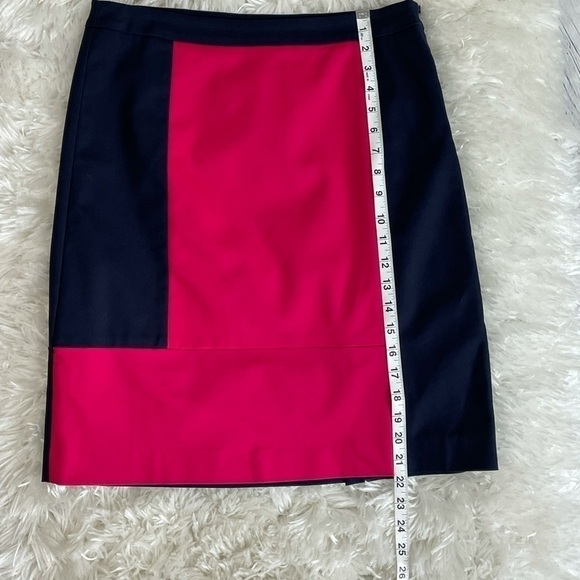 Nic+Zoe Blue/Pink Color Block Side Zip Skirt Sz 8 - Picture 6 of 9